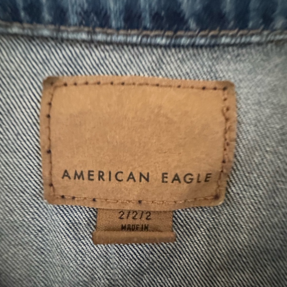 American Eagle Denim Overalls Boiler Suit Jumpsuit Jean New 2 Blue Classic - Picture 3 of 3